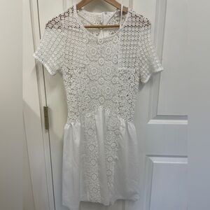 White lace dress by Amy Lynn